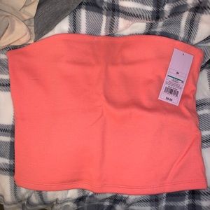 Neon pink tube top M